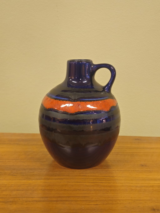 Vintage West-Germany Uebelacker Vase Ear Vase Vase Blue Orange