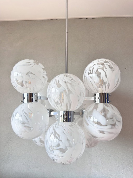 Lampadario vintage di grandi dimensioni Mazegga