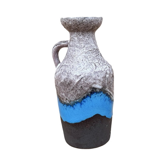 Image 1 of Ceramic Vase with Handle, Fat Lava, Strehla Keramik, Germany, 1970s