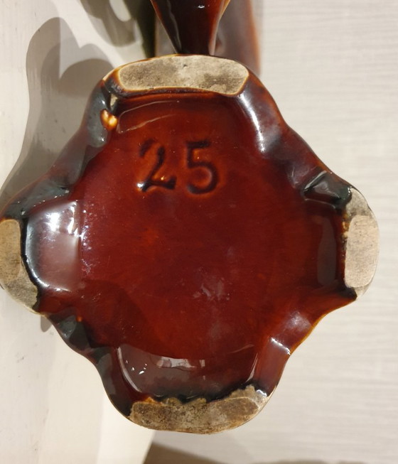 Belgian Art Deco Vases (Thulin), Glazed Earthenware, Ceramic, Multi Color (photo 9 of 9)