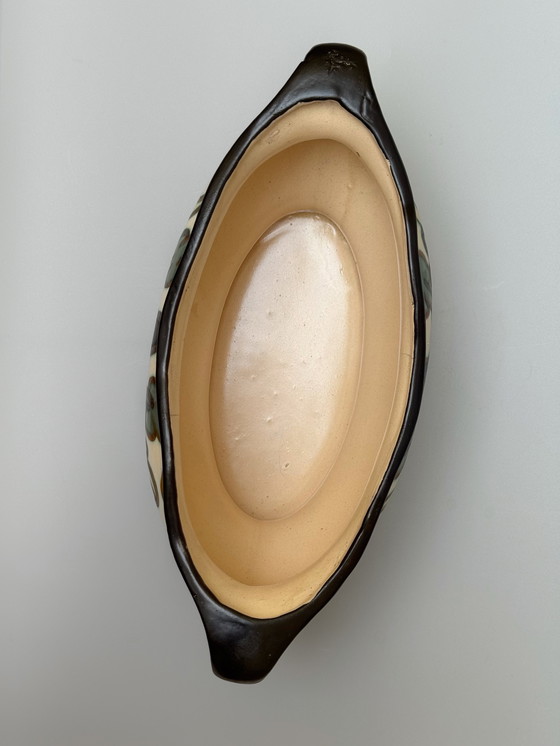 Image 1 of  Art Deco Hand-Painted Jardinière by C.M. Bergen, Belgium (c. 1920s–1930s) 