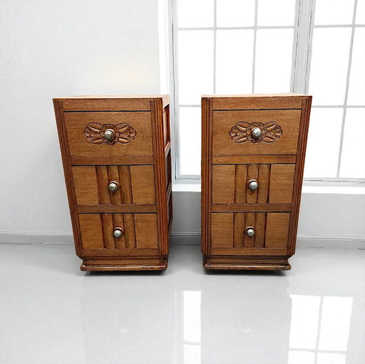 set of bedside tables art deco