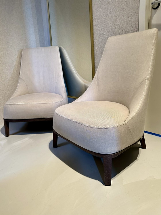 Ensemble Maxalto Febo en lilas très clair par Antonio Citterio – Fauteuils, Wood, Textile (photo 3 of 15)