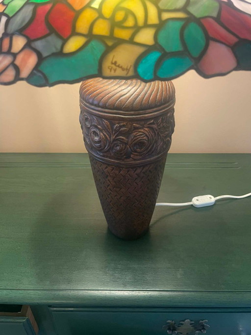 Tiffany style lamp signed Lush 1994