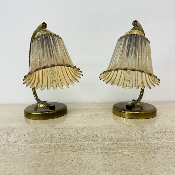 Image 1 of Set Of 2 Table Lamps Art Deco, 1950S