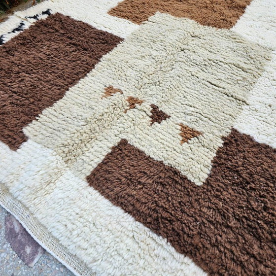 Image 1 of Beni Ourain tapijt | Marokkaans tapijt op maat, bruin, 200x300 cm