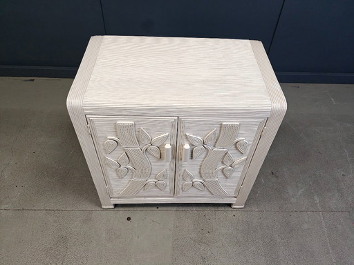 Vintage tropische gespleten rietkast, jaren 70