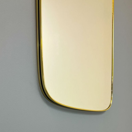 Image 1 of Wall mirror with brass frame, 1960s