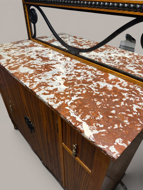 De Coene Frères – complete B.L.M. Zebrano dining room, Courtrai 1927 – De Coene Freres, Sideboard cabinet (photo 17 of 23)