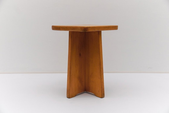 Image 1 of Conjunto de 6 taburetes de roble al estilo de Pierre Chapo, Francia, años 60