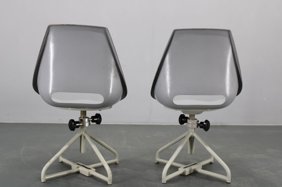 Image 1 of 1960s Miroslav Navratil Pair of Fiberglass Chairs for Vertex, Czechoslovakia