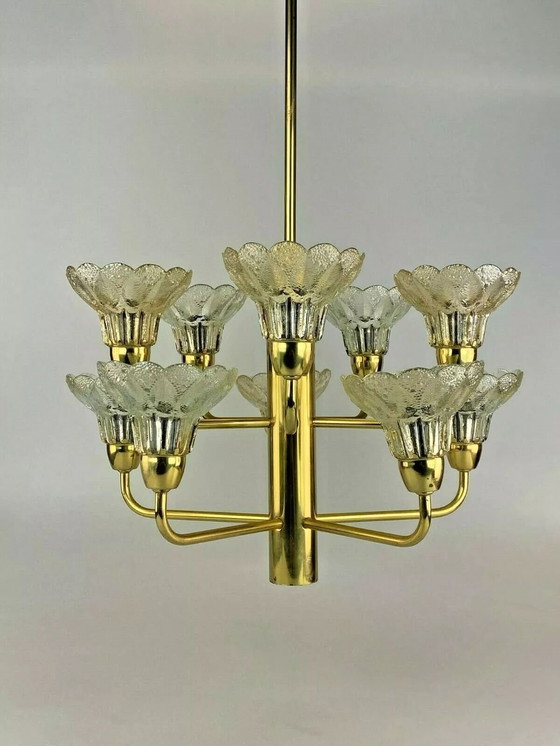 Image 1 of 60s 70s lamp plafondlamp kroonluchter kroonluchter glas space age