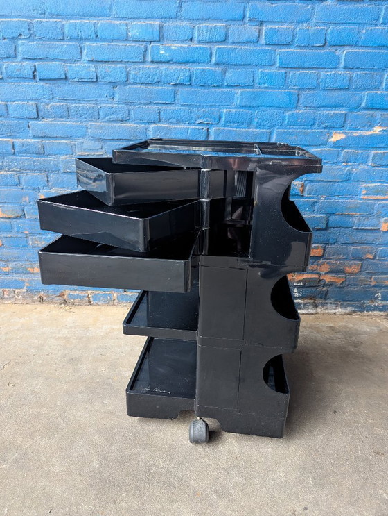 Image 1 of Carrello Boby nero di metà secolo di Joe Colombo, anni '70