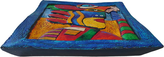 Image 1 of Clemens Briels - Rare wall plaque: "Yellow Beard of Vegas" - Signed & Certificate!