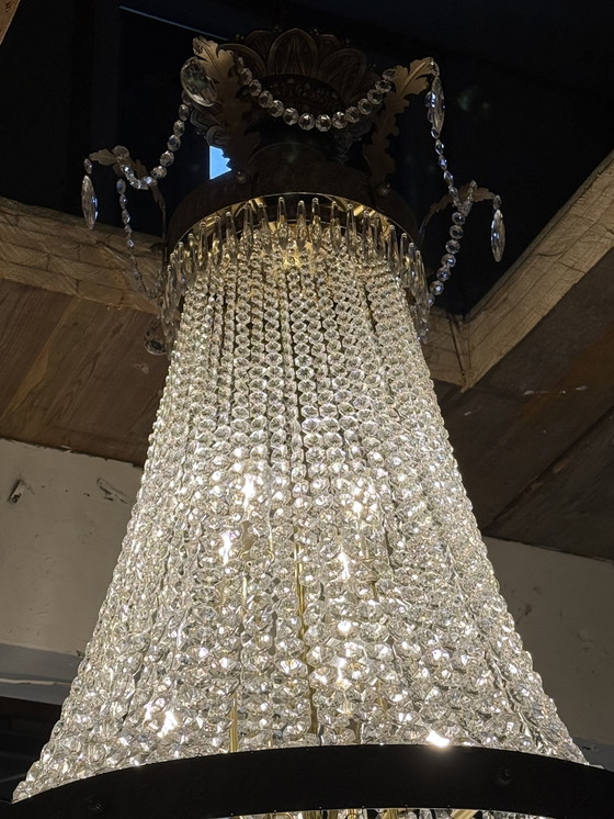 Image 1 of Very large impressive crystal chandelier 170 x 90