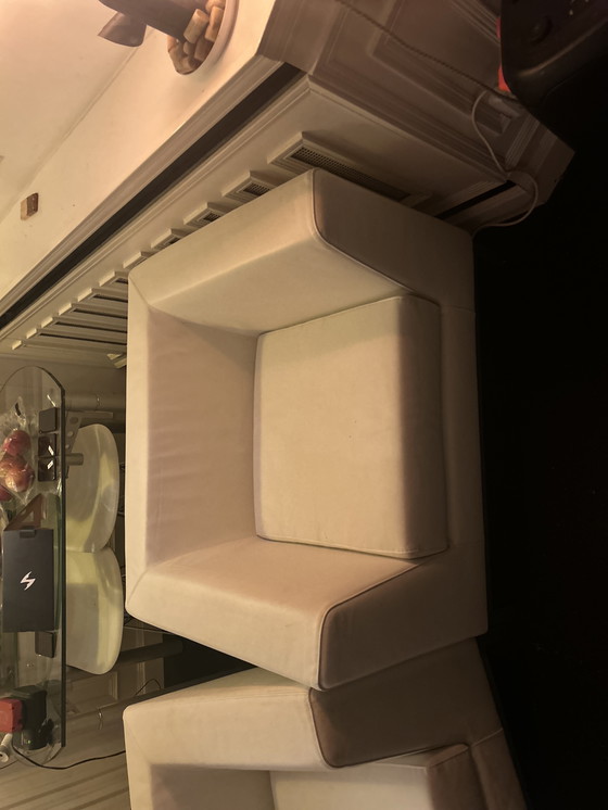 Image 1 of Sillón LUXY de piel blanca