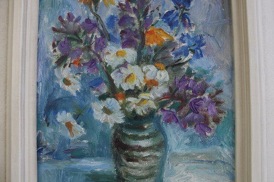 Image 1 of Handgemaltes Gemälde, Öl auf Leinwand, Signiert, Tschechoslowakei, 1963