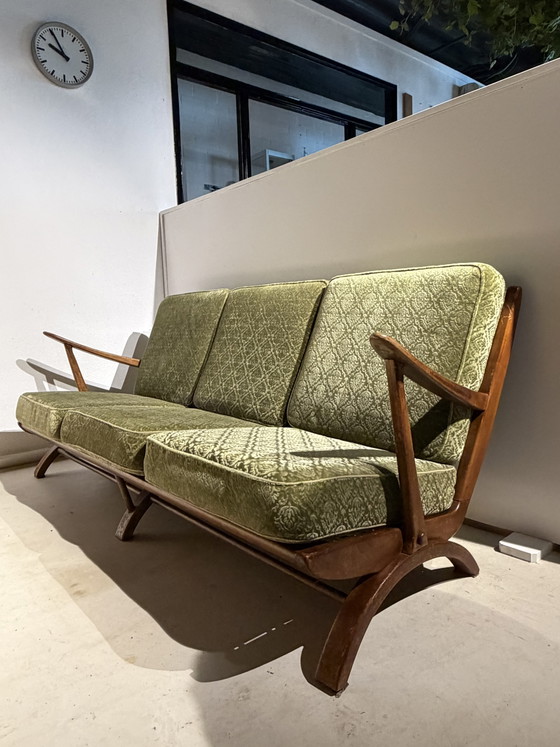Vintage Bank Bankstel Retro Art Deco – Banken, Metal, Textile (photo 13 of 15)