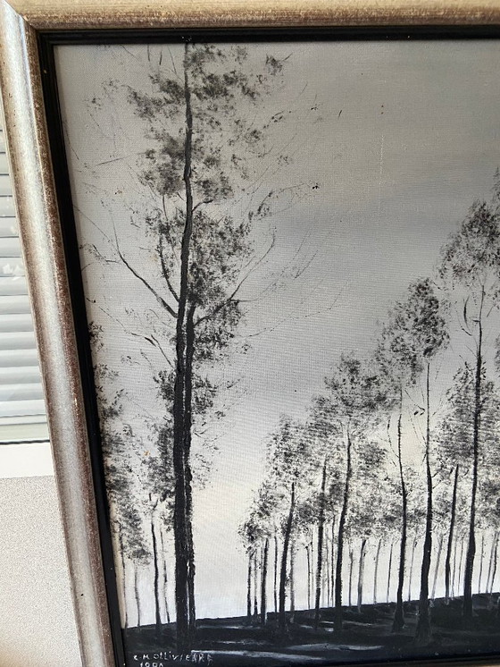 Image 1 of Dipinto ad olio su tela incorniciato dall'artista pittore C. M. Ollivierre Art