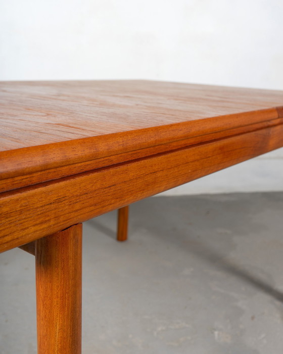 Image 1 of Mid-Century Dining Set by White and Newton Made of Teak and Blue Upholstery