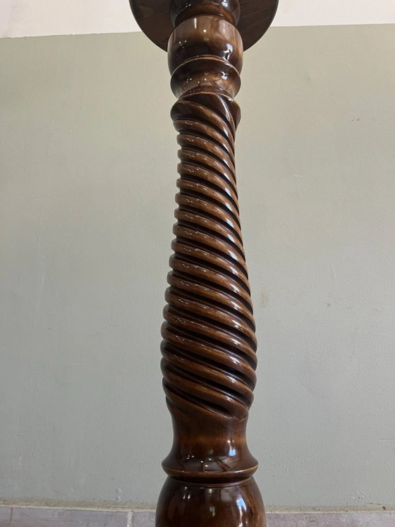 Sgabello in legno intagliato – Colonne, Wood, Vintage (photo 9 of 11)