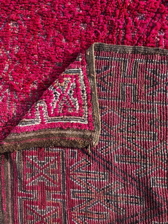 Image 1 of Pink Moroccan Boujad Rug 190x310 cm - Handwoven Wool Area Rug from Haouz- Boho Decor