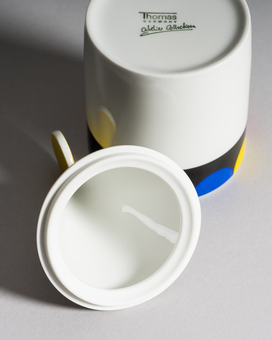 Image 1 of Scatola-coperchio di porcellana vintage in stile Memphis di Thomas / Rosenthal, anni '80