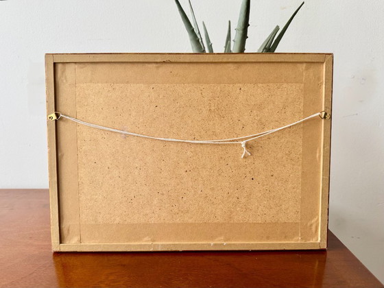 Image 1 of Vintage Seascape Painting with Gold Frame