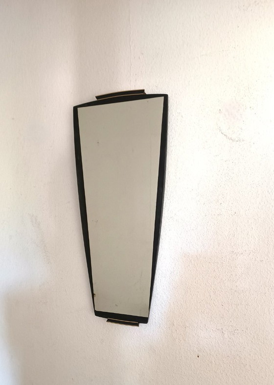 Image 1 of Separate 1950s mirror with matching glass shelf