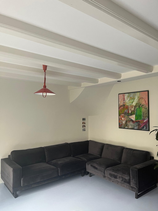 Schönes Ecksofa aus Velours