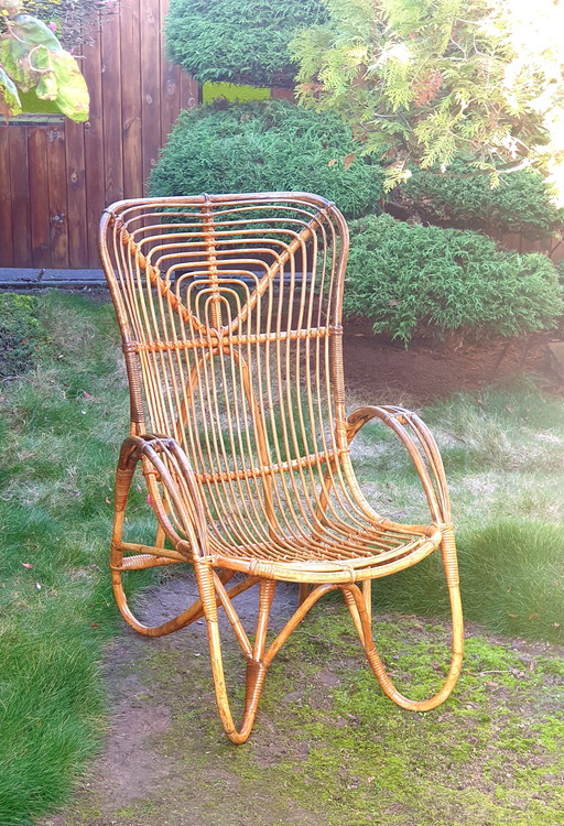 Fauteuil Spécial Rohé Design Vintage en Rotin