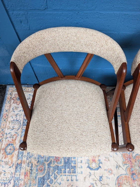 4x Chaises Design Vintage, Henning Kjærnulf, Années 60 – Chaises de salle à manger, Wool (photo 14 of 18)