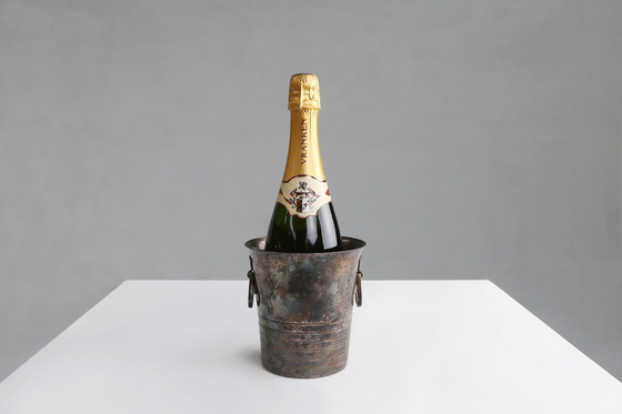 Image 1 of French Brass and Silver Plated Ice Bucket Wiskemann Style, 1900s