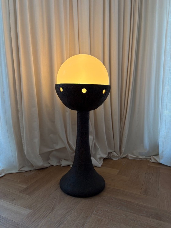 Image 1 of Large Doria Leuchten Vintage Ceramic Brutalist Floor Lamp