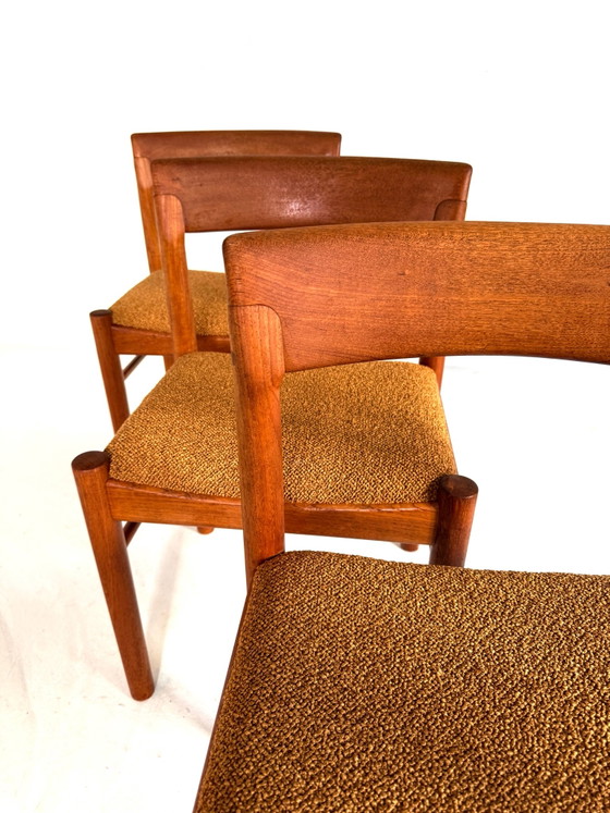 4x restored Dining chair, Bramin ‘60, Wood, Textile, Brown (photo 6 of 13)