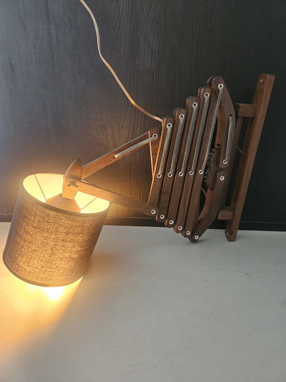 Lampada a forbice Zweers in legno anni '60 155 cm – Applique, Wood (photo 12 of 14)