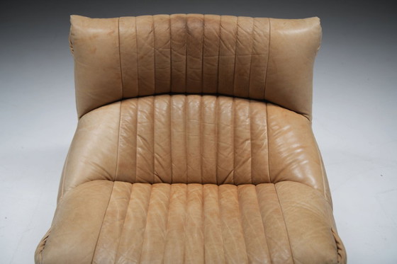 Image 1 of Aralia vintage '1981' in pelle originale di Michel Ducaroy per Ligne Roset