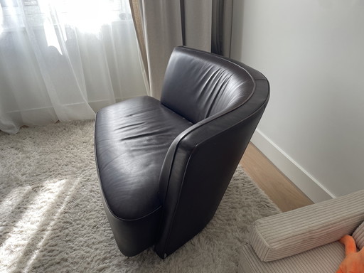 Poltrona in pelle Walter Knoll Drift