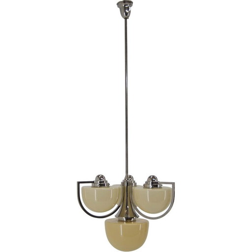 Vintage Art Deco 4-flame chandelier, 1930