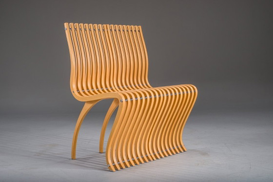 Image 1 of Schizzo-stoelen in beuken- en chroomkleur, ontworpen door Ron Arad voor Vitra, Duitsland, jaren 80, set van 2.
