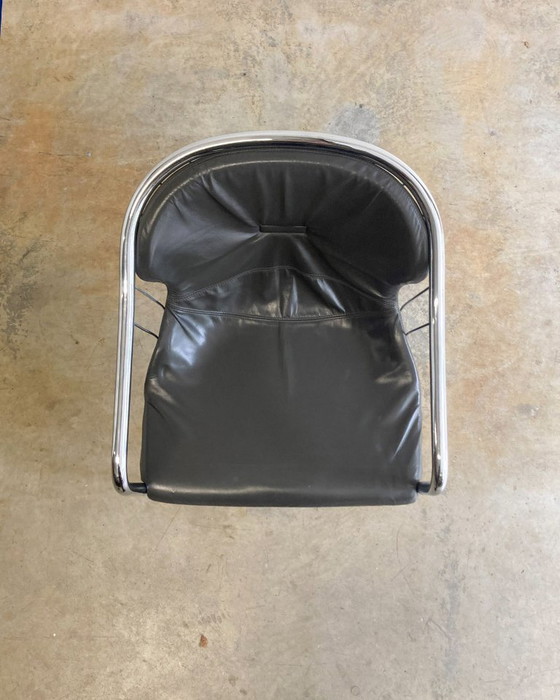 Image 1 of Vintage Gastone Rinaldi voor Fasem buisframe stoel