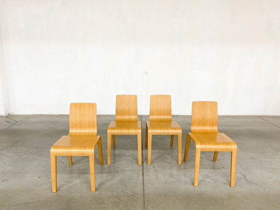 Image 1 of Bamboo Dining Set Table and Chairs by Henrik Tjaerby for Artek Studio, Set of 5