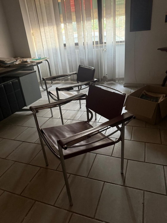 Paire de Fauteuils Alias ​​Spaghetti 109 – Giandomenico Belotti – Vintage – Leather, Metal (photo 5 of 5)