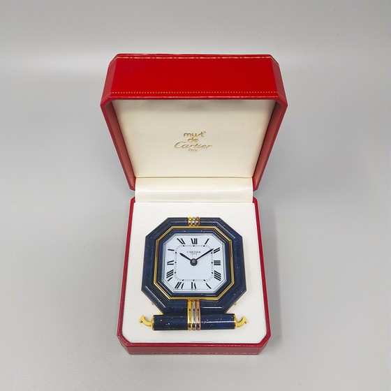 Image 1 of 1980S Gorgeous Cartier Alarm Clock Pendulette. Made In Swiss