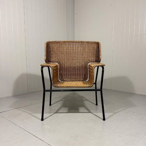 Sedia in rattan Wouter Fens Gebr. Jonker Paesi Bassi anni '60