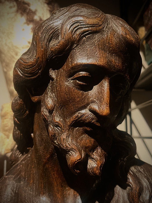 Museum-quality 18th-Century Oak Bust of Christ (c. 1725) | Ecclesiastical Masterpiece