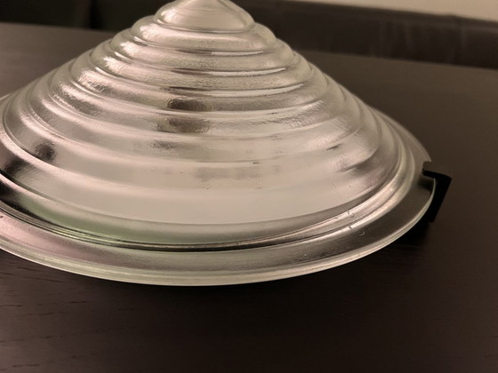 Image 1 of Plafonnier vintage Massive – en verre côtelé en forme de pyramide – années 1990