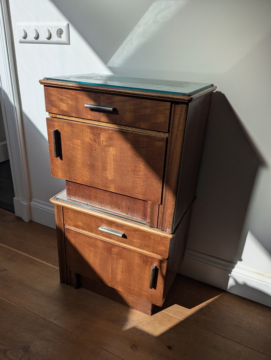 Image 1 of Art Deco nachtkastjes 2x vintage nachtkastje