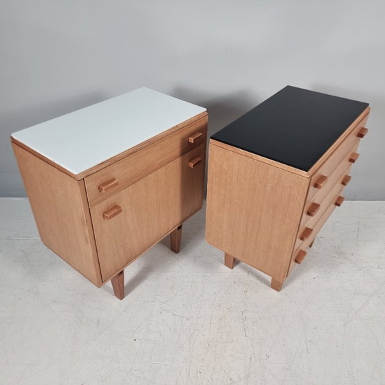 Nightstands by Frantisek Mezulanik, 1970s, Set of 2, Wood, White (photo 7 of 10)