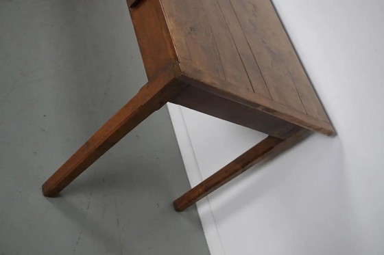 Image 1 of Antiker französischer Landhaus-Esstisch aus Ulmenholz, 19. Jahrhundert